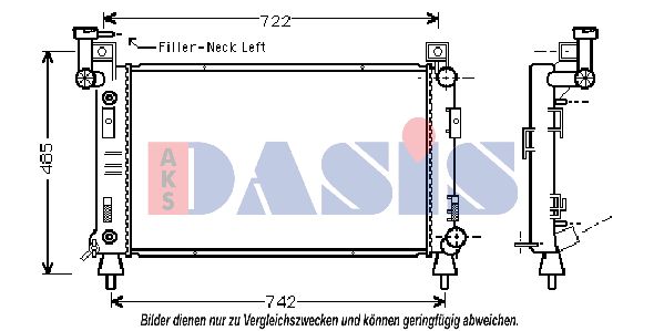 AKS DASIS Radiators, Motora dzesēšanas sistēma 520650N